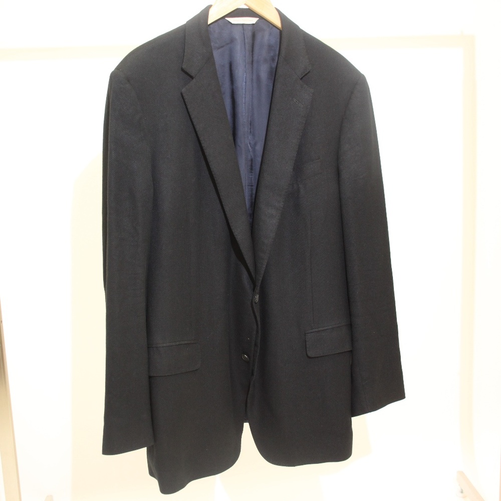 Samuelsohn lightweight wool blue blazer 48 L